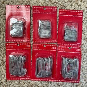 Silver set of Ornament Hooks by Ashland